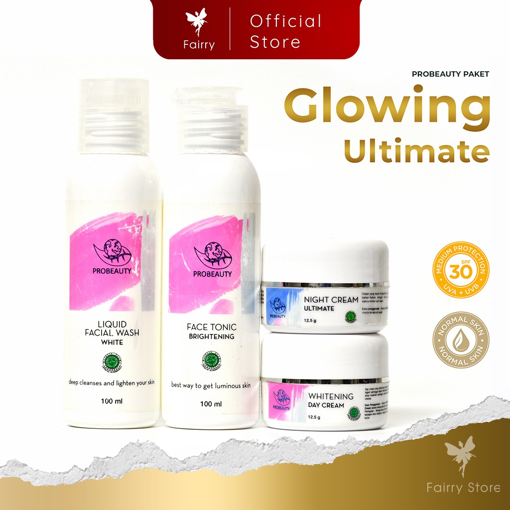 PROBEAUTY Paket Wajah Glowing Ultimate - Paket Skincare Glowing Murah Bpom-Paket Lengkap