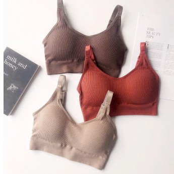 KINDSTORE❤ | [ANA-002] - Pakaian Olahraga Wanita Crop Top Wanita Tops Kebugaran / Push Up Bra