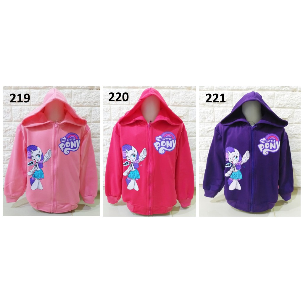 JAKET ANAK PEREMPUAN CEWEK FROZEN, LITTLE PONY, UNICORN, RAINBOW DASH, PINKIE PIE