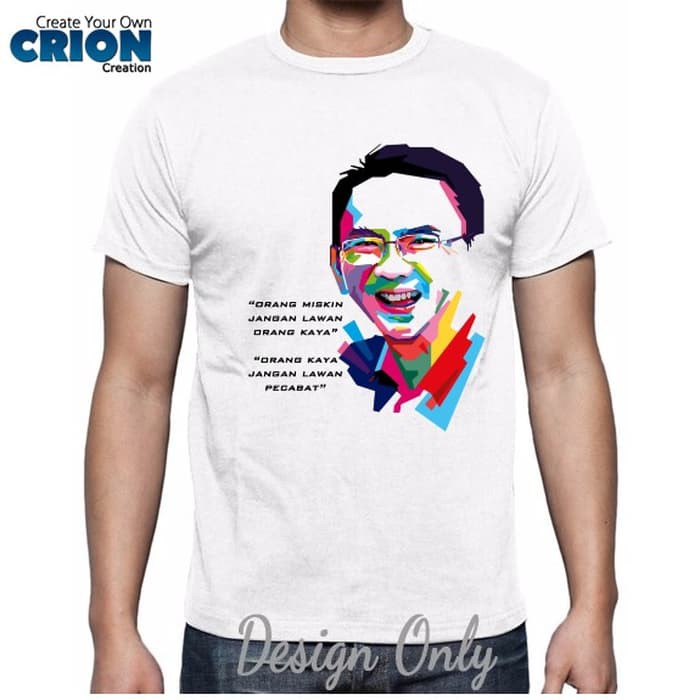 Kaos Ahok - Ahok Face Smile - By Crion