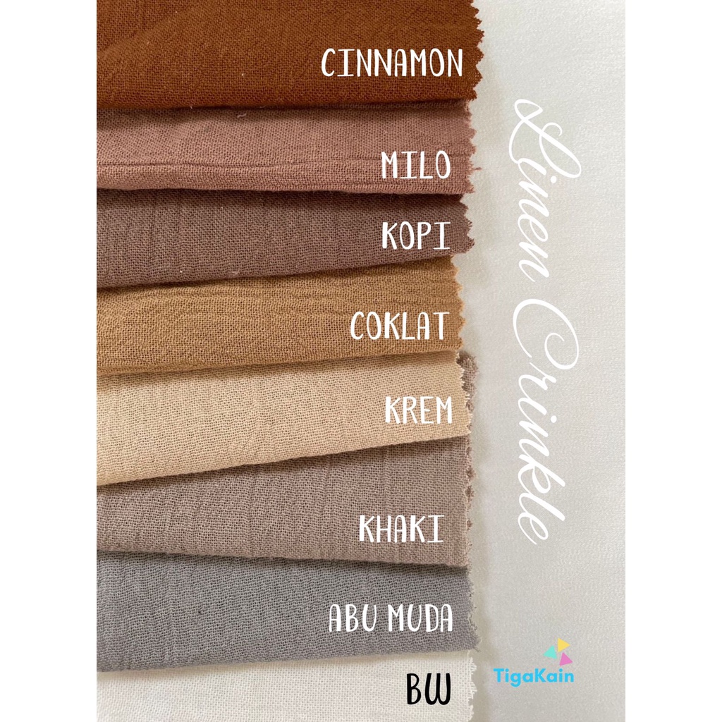 1 Meter Kain Linen Crinkle / Linen Crincle