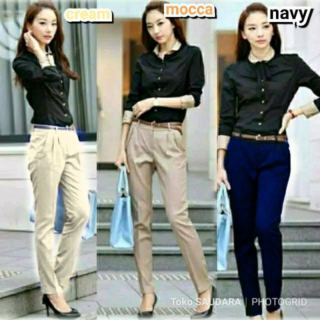 Celana formal Harem wanita stretch