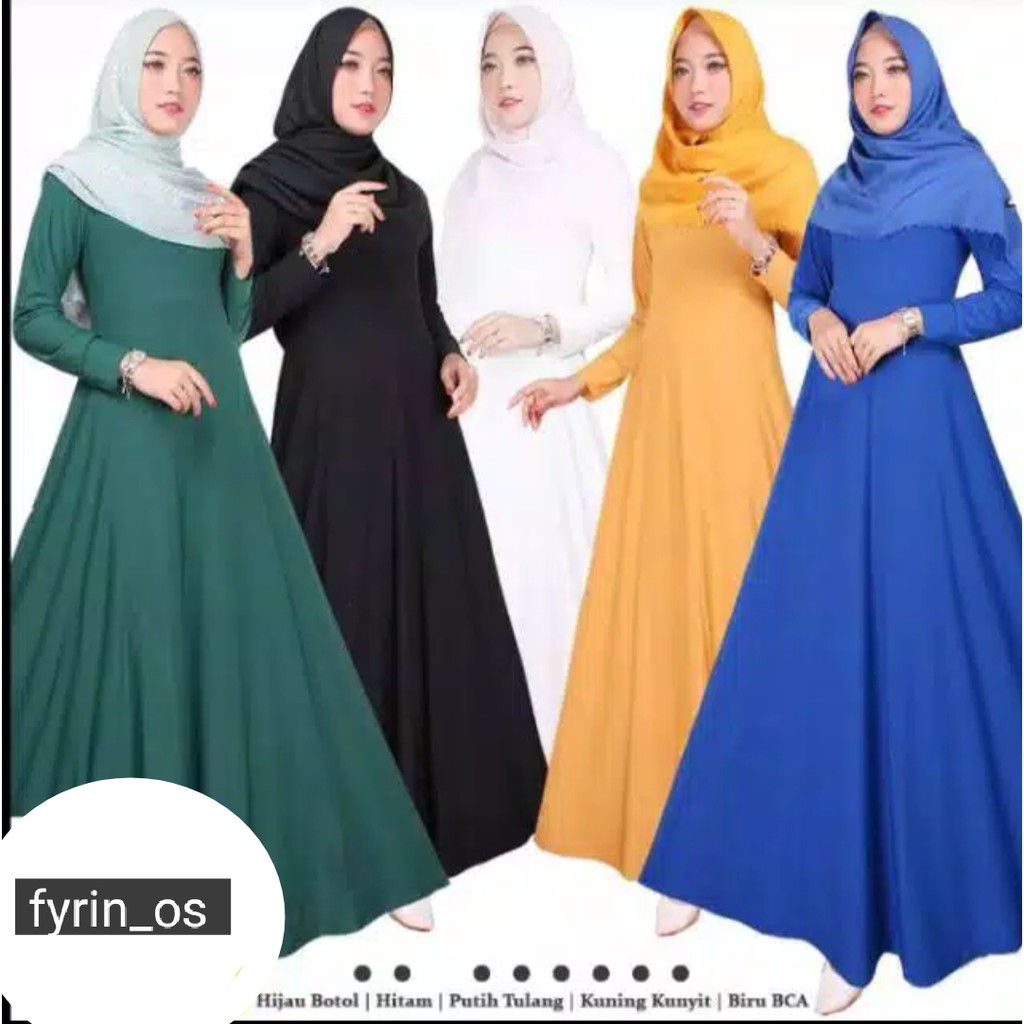 Gamis jersey TEBAL 430 GRAM ADA SAKU-2