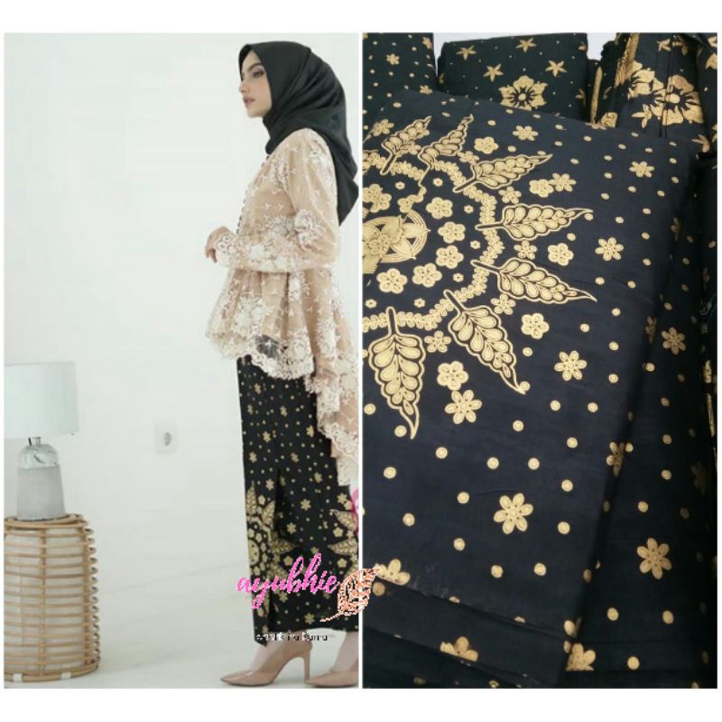 Kain Batik Jarik Katun Prada Set Kebaya Brokat Tile Mutiara seragam Bridesmaid