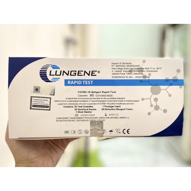 Jual Rapid Test Antigen Lungene 100 Original Kemenkes (Box isi 25set