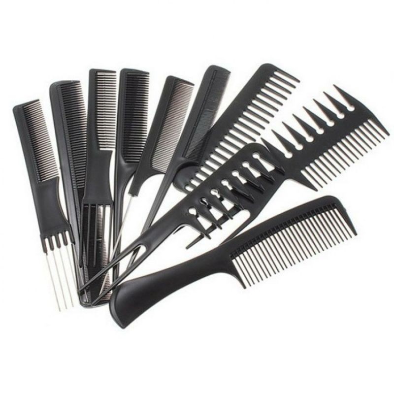 Sisir Rambut Tipis 10Set Ringan Mudah Dibawa Sisir Rambut Terbaru Multifungsi Comb Cosmetic lengkap