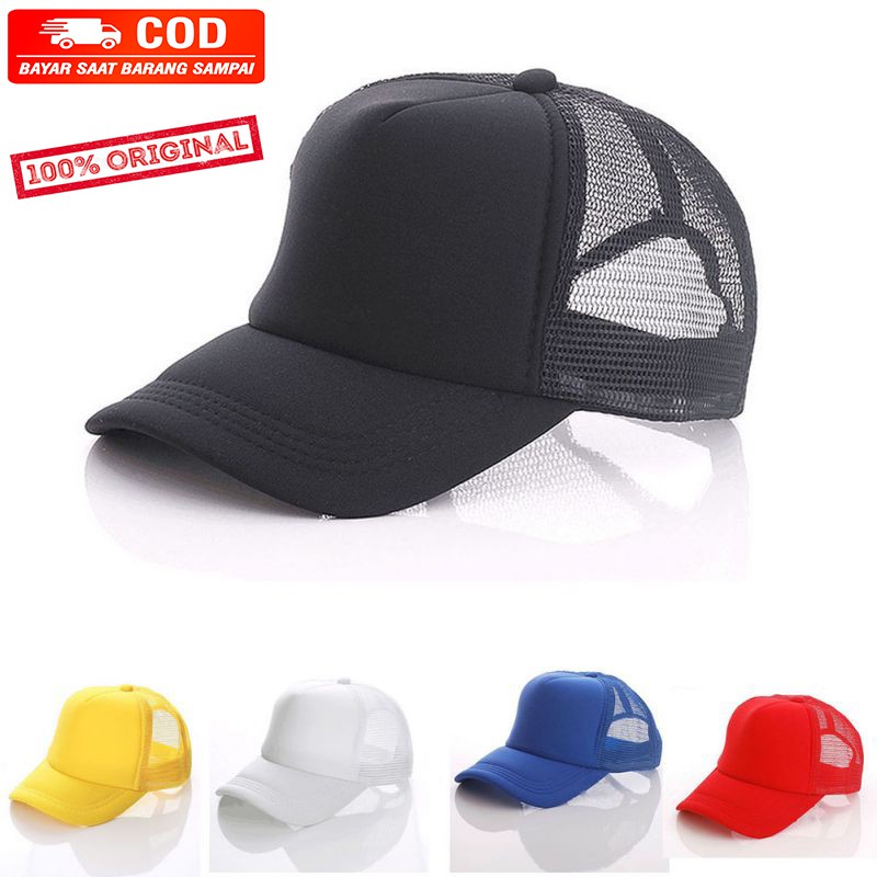 topi trucker polos original , topi trucker jaring , topi trucker jaring original , topi polos jaring