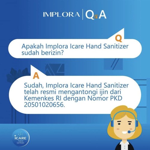 Implora iCare Hand Solution Antiseptic - Hand Antiseptic - Hand Sanitizer