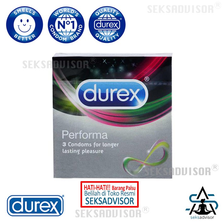 Cipa_Sky Kondom Durex Performa Condom Bikin Tahan Lama - 3 Pcs