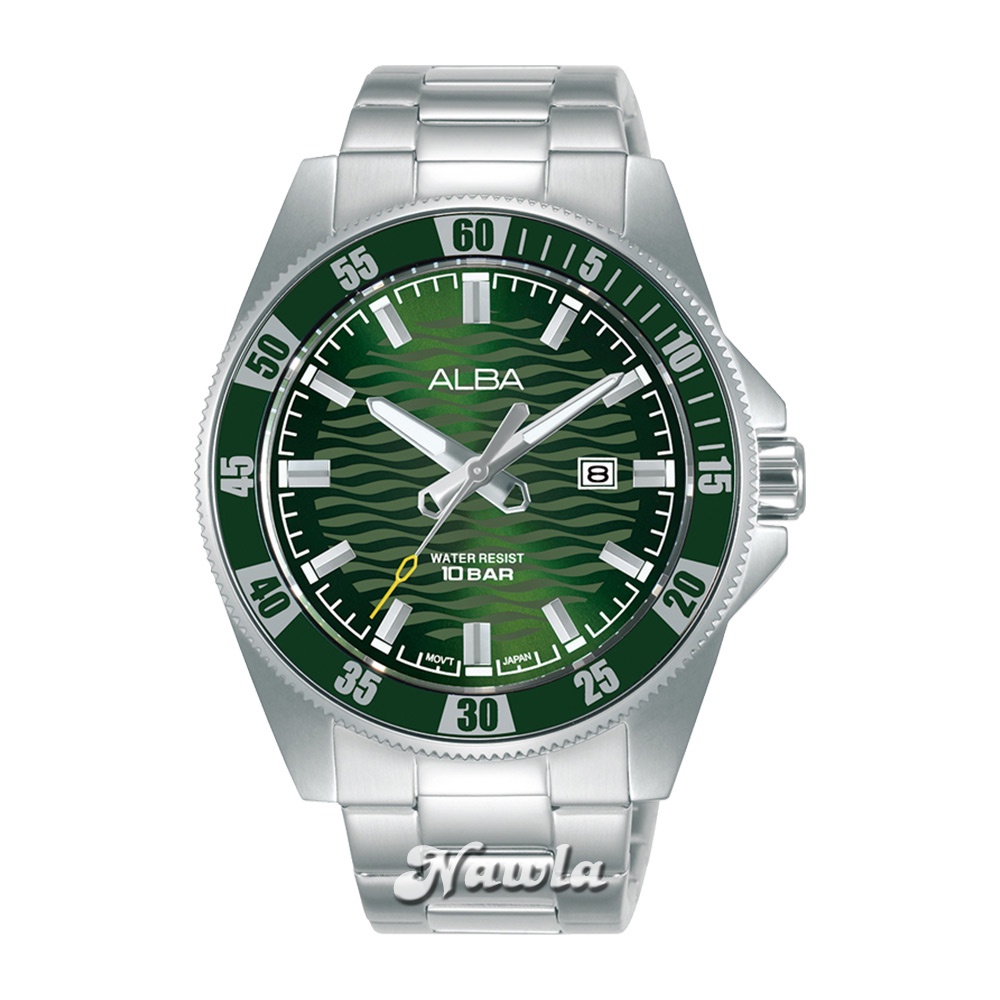 Alba Quartz AG8L87X1 Green - Jam Tangan Pria AG8L87