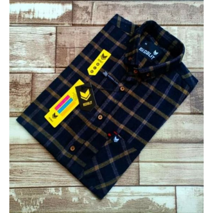 Trend Baju Kemeja Pria Masakini-Juragan Baju Kemeja Flanel Pendek Pria-Baju Hem Lengan Pendek-Kemeja