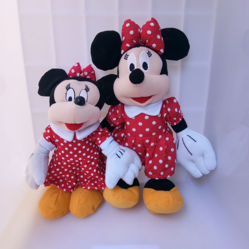 PROMO COD SHOPEE boneka minnie mouse lucu size 25-30 cm bahan velbia