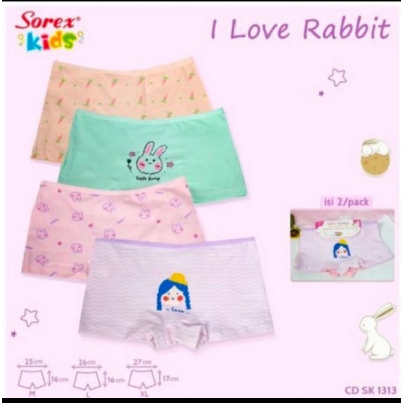 Celana dalam Boxer Anak perempuan Sorex kids SK 1313 (2 pcs)