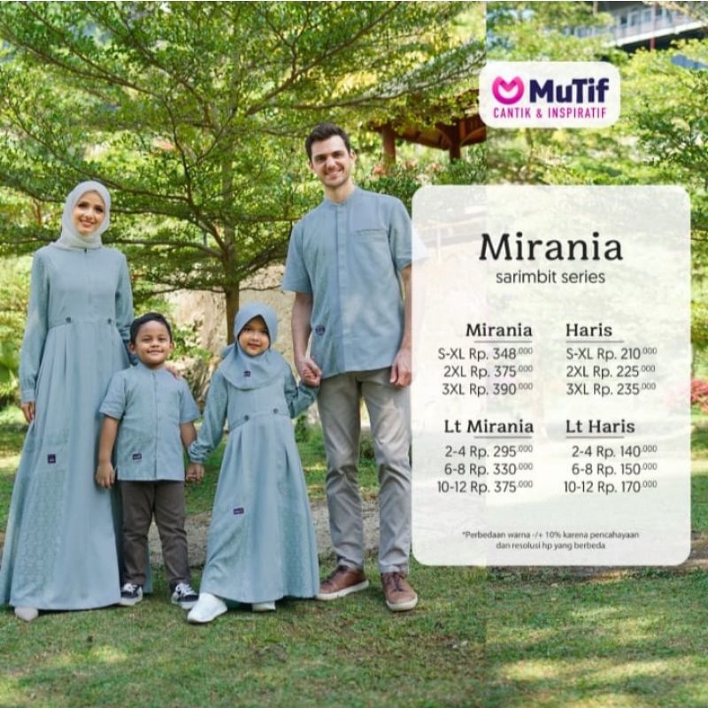 SARIMBIT MUTIF 2022 MIRANIA & HARIS GREEN MINT