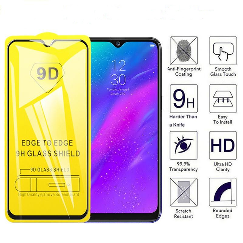 H8 Tempered Glass 9D Realme 3 Tempered Glass Full Layar Full Cover Full Glue