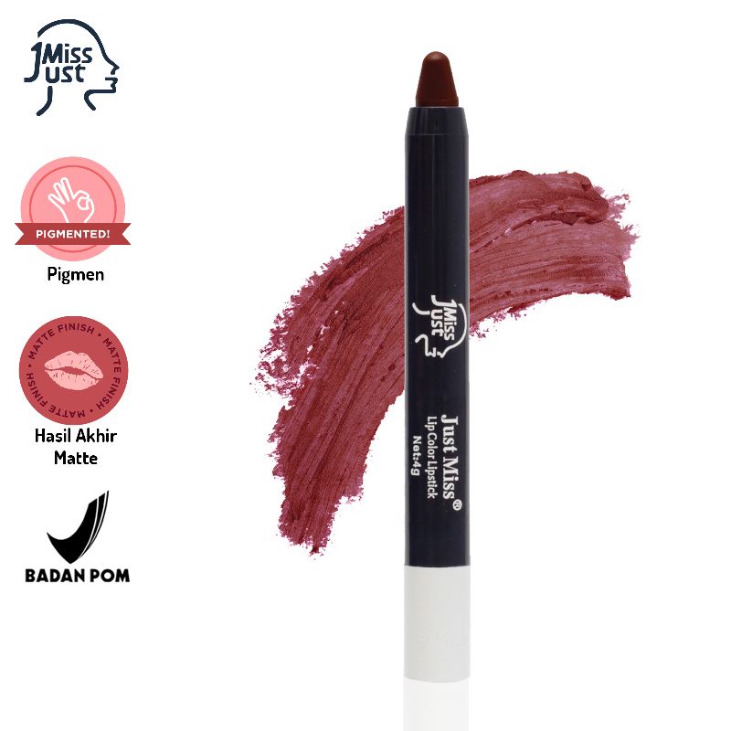 Just Miss Lipstik Matte Netto 2.5G Lipstik Pigmented Perona Bibir Lip Color Colour BPOM JUS-E02-J-13