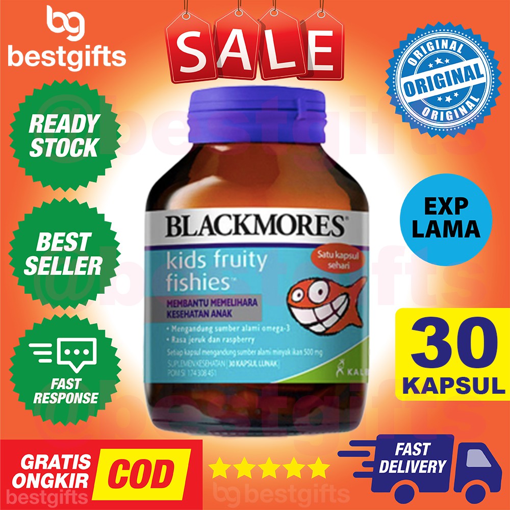 Blackmores Kids Fruity Fishies Fish Oil Minyak Ikan Anak 30 Kapsul Shopee Indonesia