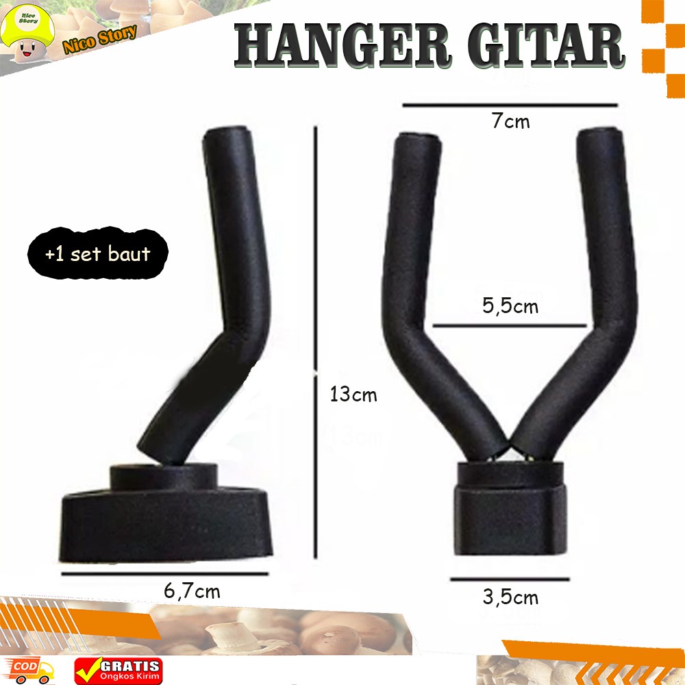 (NCS) Hanger Gitar / Bracket Hook Hanger Gantungan Dinding Gitar Stand