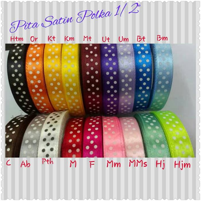 

HOT SALE PITA SATIN POLKA 1/2" (1,25CM) !
