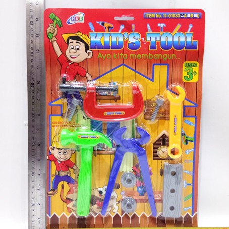 kids Tools set  - Mainan Anak Perkakas press - 11-01033ABC