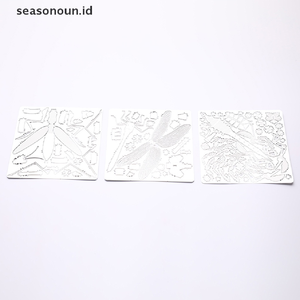 (seasonoun) Mainan Puzzle 3D DIY Handmade Bentuk Serangga Bahan Metal