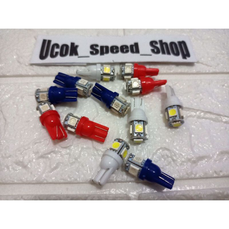 Lampu LED Jagung T10 Senja Kota Sein 5mata 5 Titik Mata Mobil Motor universal beat scoopy mio fino vario jupiter mega pro supra ninja cbr cb 150 r satria fu sonic genio spacy tiger vixion xeon gt karbu led new 125 110 150 nmax pcx aerox