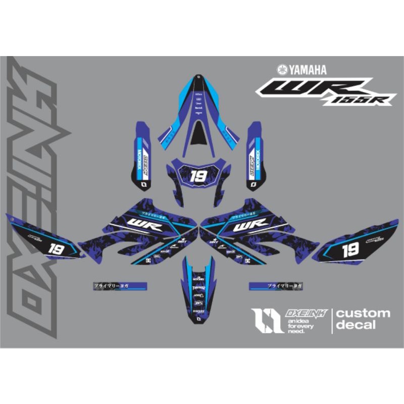 Decal Wr yamaha Wr 155 biru hitam