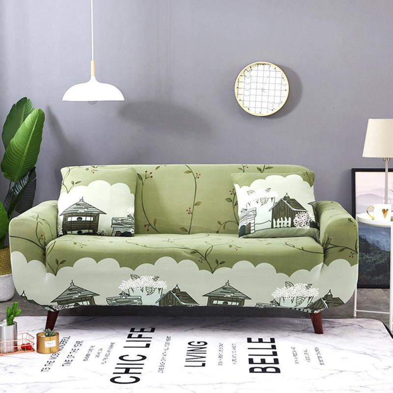 Mi.more Sofa Cover 1/2/3/4 Seater Bentuk L Bahan Polyester Elastis Dapat Dilepas Sarung Bantal Hijau