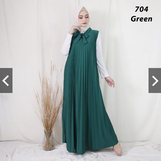 BD 704 - GAMIS PLISKET HYGET TANPA LENGAN TANGAN KUNTUNG BUNTUNG MURAH MUSLIM POLOS SINGLET ABG