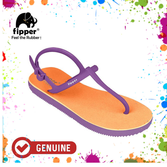 Fipper Strappy / Sandal Jepit Tali Wanita / Peach  Purple