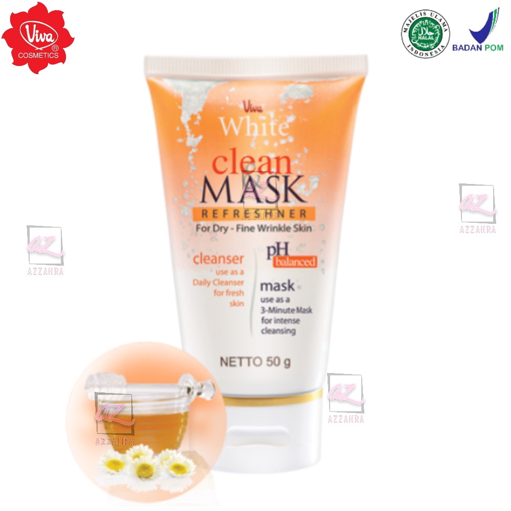 Viva White Clean Mask Refreshner Normal| Dry| Oily Skin 50gr