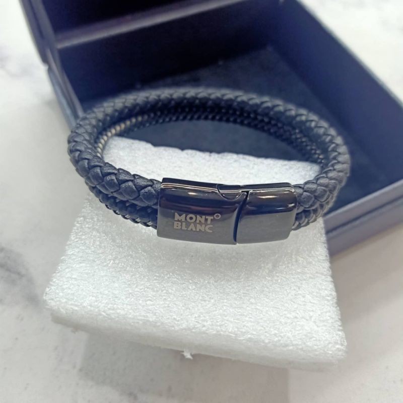 Gelang tangan pria montblanc Double Strap gelang tangan premium impor