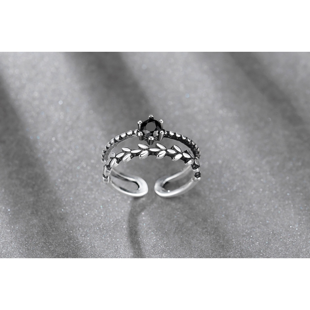 925 Perak Cincin Untuk Wanita/pasangan Cincin yang Dapat Disesuaikan Kepribadian Ekor Perhiasan Retro JZ00064