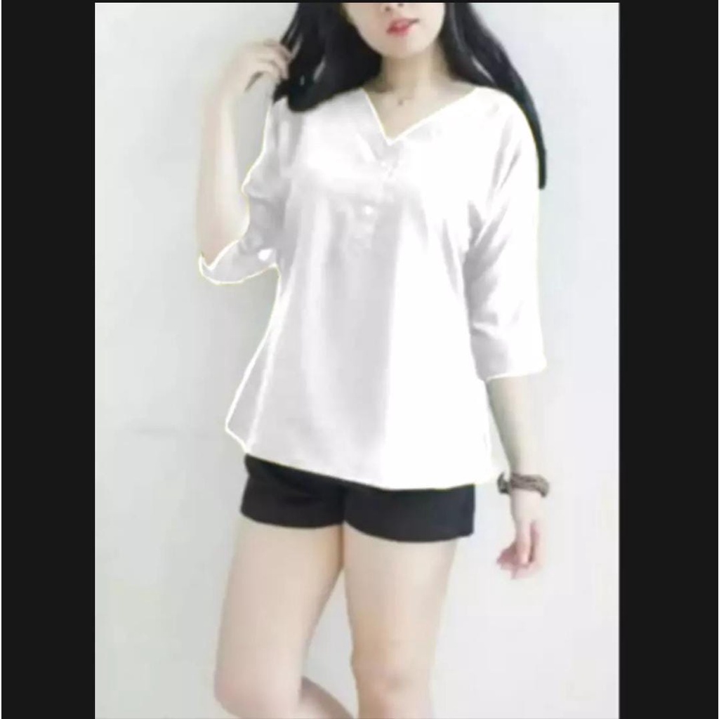 Atasan Blouse Wanita Sania / Blouse Lengan 7 per 8 / Blouse BIG SIZE Size M , L , XL-1