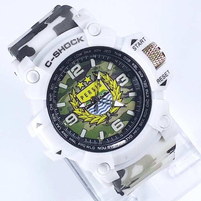 [MANTUL] JAM TANGAN &quot;PERSIB&quot; STRAP PUTIH ARMY