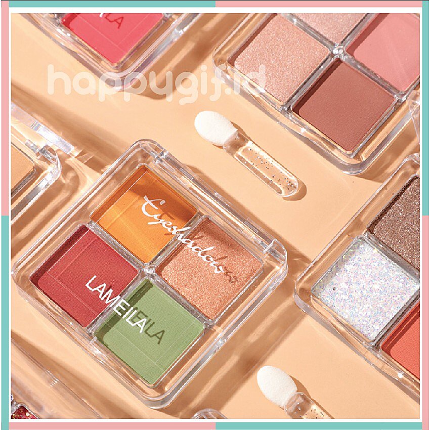 Lameila Eyeshadow 4 Warna (New) Kombinasi Glitter Tahan Lama