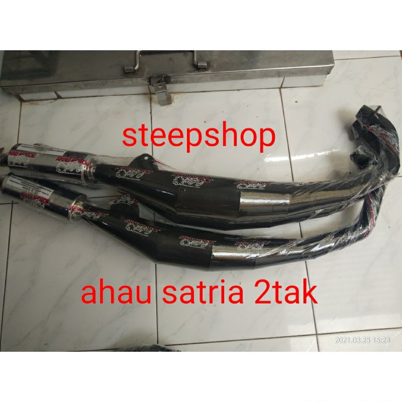 knalpot ahau satria 2tak original ahau
