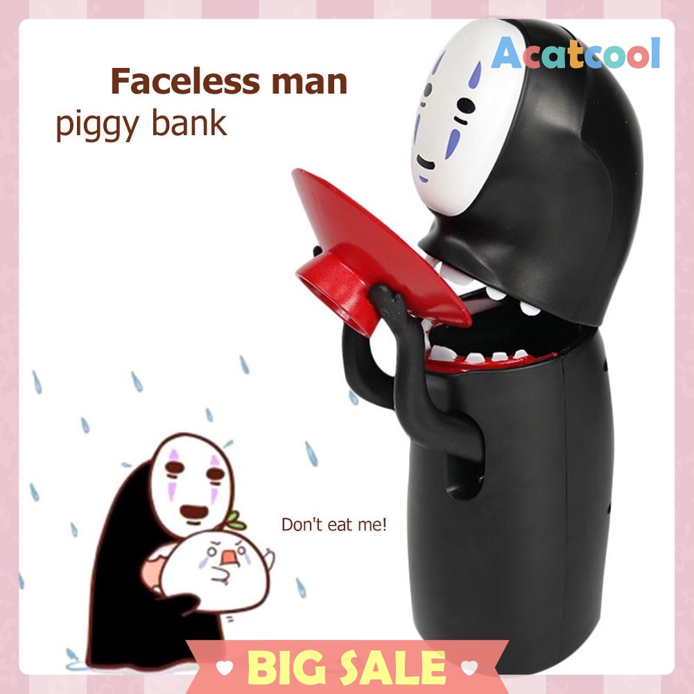 Spirited Away Kaonashi No-face Piggy Bank Toy Automatic Eaten Coin Bank