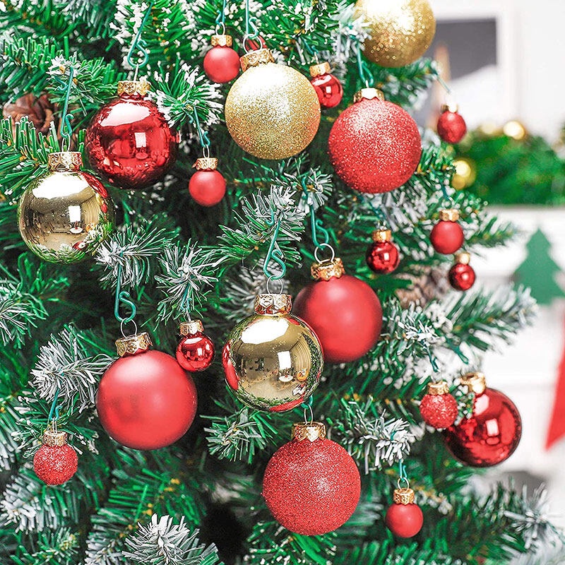 24pcs Ornamen Bola Baubles Ukuran 3cm Untuk Pohon Natal