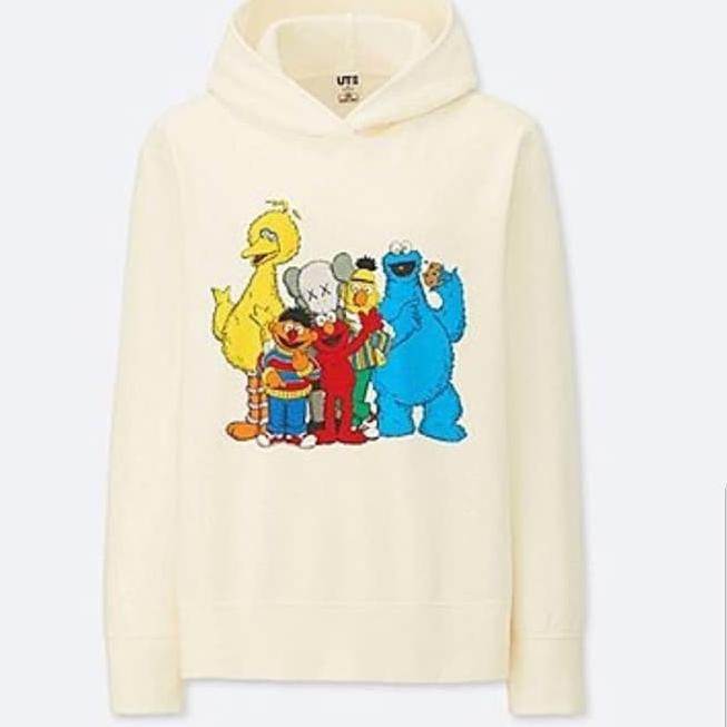 women kaws x sesame street hooded sweatshirt