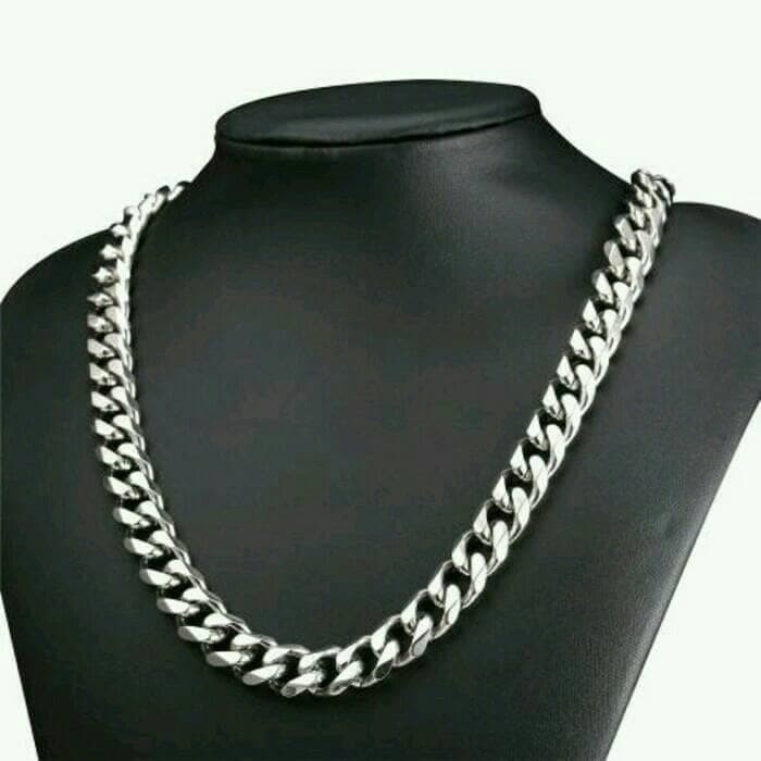 KALUNG RANTAI BESAR LEBAR TITANIUM 316L /KALUNG PRIA