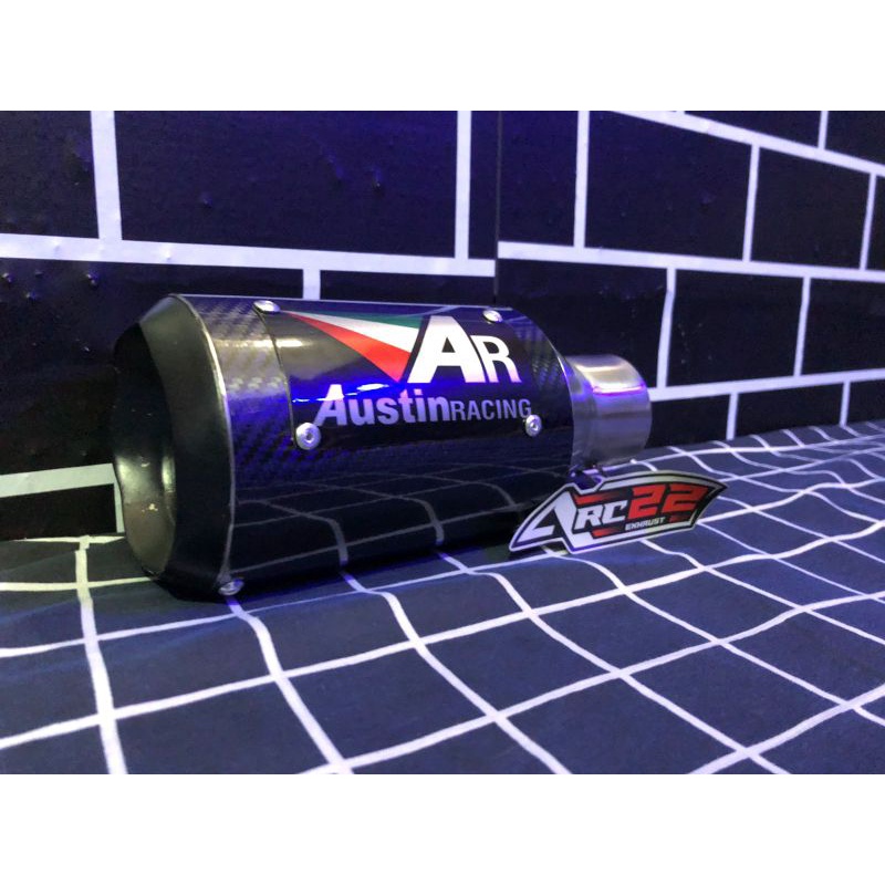 KNALPOT RACING AUSTIN RACING FULLSYSTEM ATAU SLINCER ONLY UNTUK CBR-R15-VIXION,VERZA,ALL BEBEK,METIK