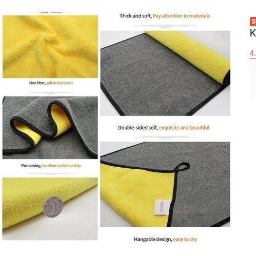 Lap Microfiber Mobil Tebal Lembut 2 Warna Anti Lecet 30x30 Premium - LPM Shop