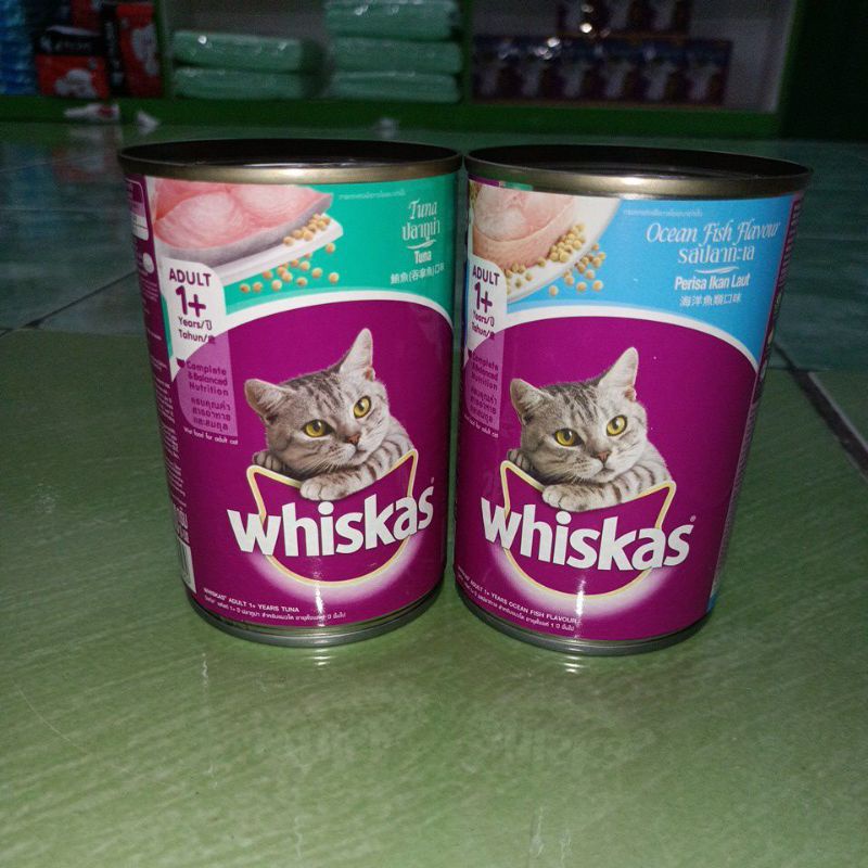 (24 kaleng) Grab/Gojek Whiskas kaleng adult all varian 400g/ whiskas kaleng/ wetfood whiskas/ makanan kucing