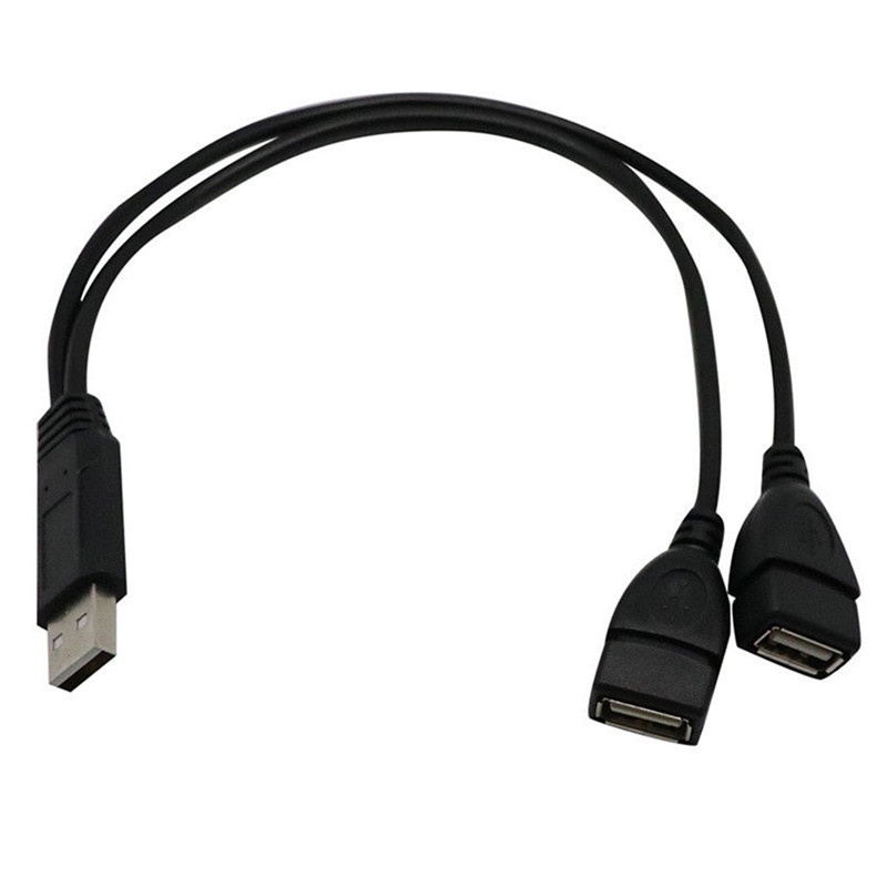 Kabel Adapter Splitter Y USB 2.0 A Male Ke 2 Dual Female Jack Hub