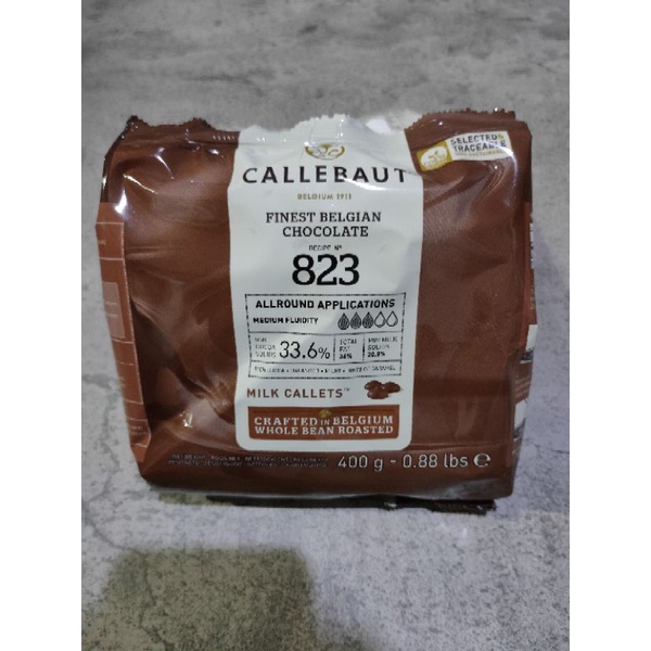 CALLEBAUT 823 MILK CHOCOLATE 33.6 % - 400 GR