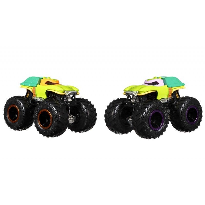 HOT WHEELS Teenage Mutant Ninja Turtles Monster Trucks Michelangelo Donatello Mainan Diecast Mobil A