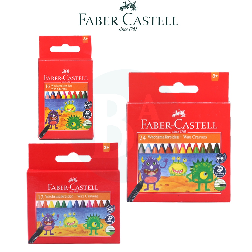 

Wax Crayons Set 12 / 16 / 24 - Faber-Castell
