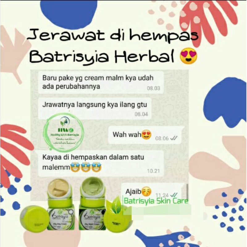 Cream Pemutih wajah jerawat berminyak BPOM Exclusive Oily batrisyia hebal