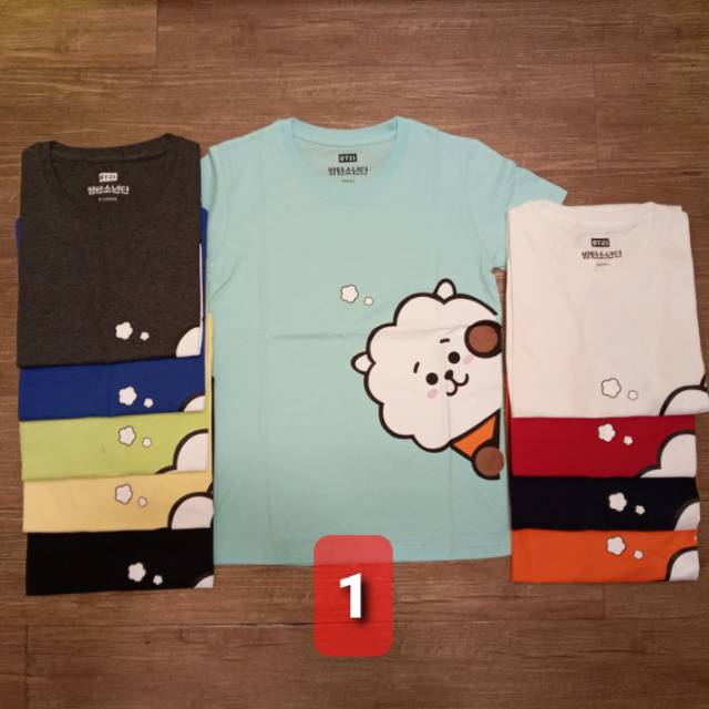KAOS WANITA UNIQLO BT21 RJ KARAKTER
